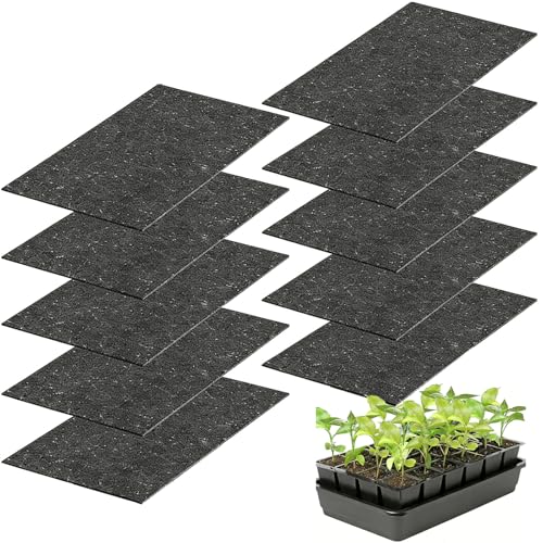 10 Pcs 24-Cell Replacement Capillary Mats 13 x 8 Self Watering Seed Starting Mat Automatic Plant Watering Capillary Mat for Greenhouse Gardening Hydroponics Indoor Potted Plants Seed Starting