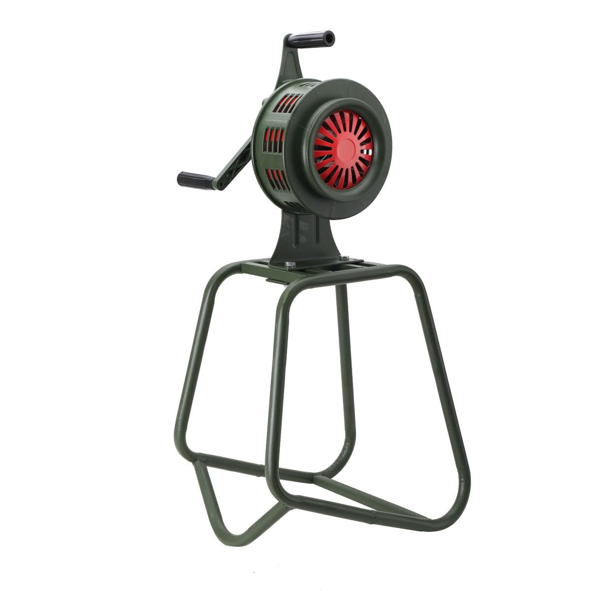 125dB Handsirene Tragbarer Handkurbel Sirenen Aluminiumgehäuse Sirene | Einklappbar Alarmsirene Manuell Betriebenes Sirenen mit Abnehmbare Halterung für Feueralarm den Heim,SY-200B Grün