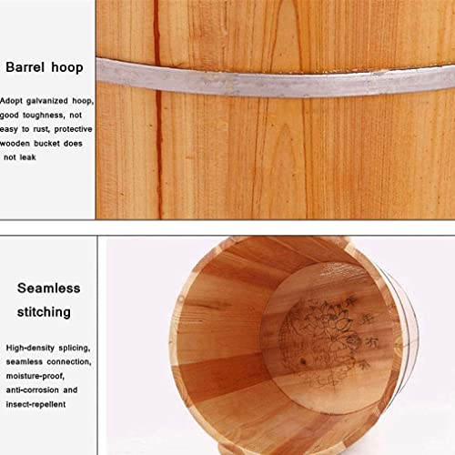 Cedar Barrels, Tinas para Baño de Pies, Lavabos Elevados, Tinas para Pedicura, Cubetas de Madera para Baño de Pies con Tapas, Hogar, Hotel miniatura 3
