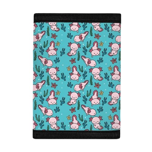 Axolotl Wallet for Girls Pink Purses Beautiful Moneybag Female Slim Pocket3