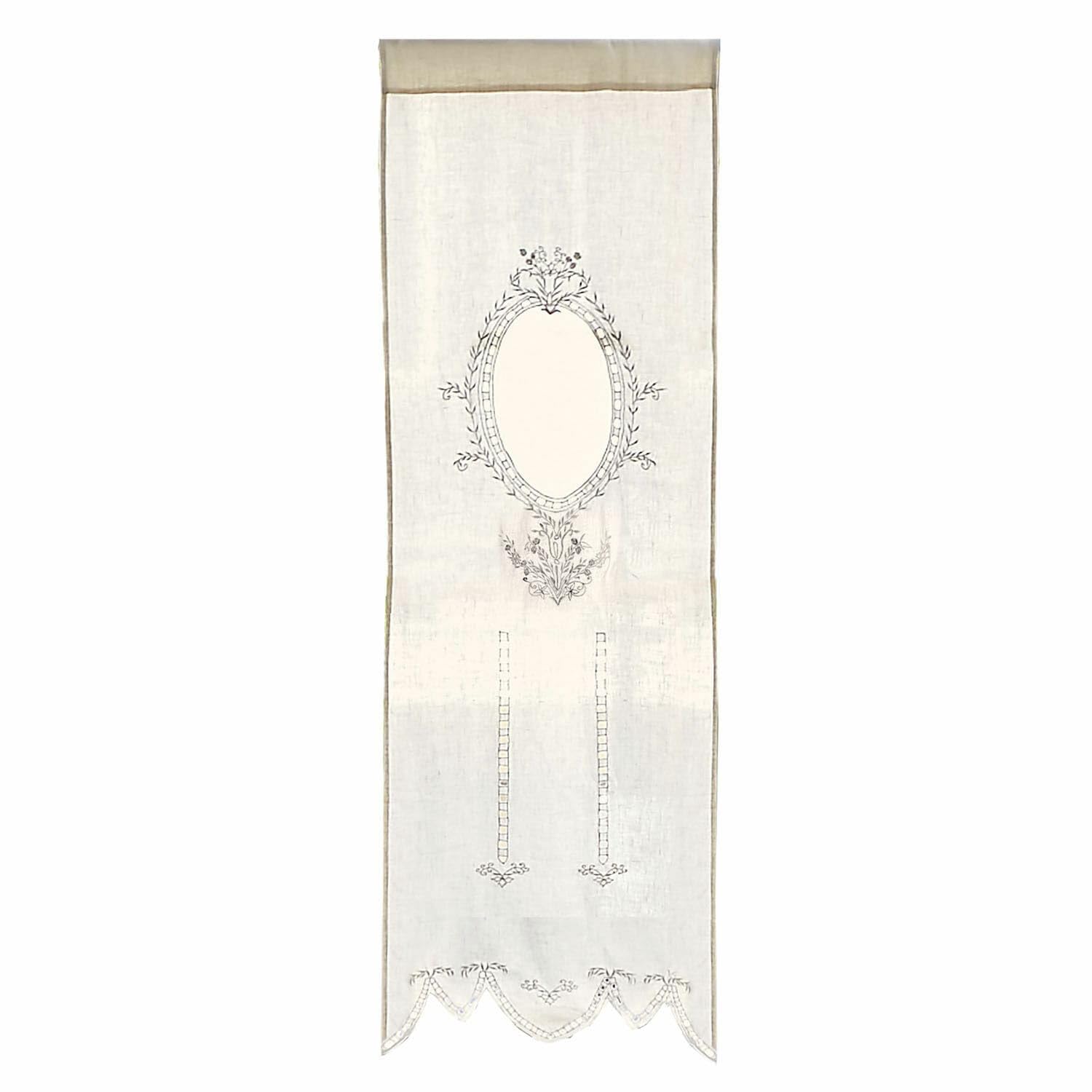 Loberon Loiret Voilage - Broderie ajourée - Aspect Romantique et fantaisiste, crème