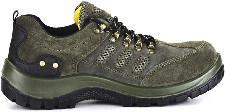 [SEINIES] メンズ 安全靴 作業用 大きいサイズ アウトドア トレッキングシューズ メッシュ スエード レースアップ セーフ