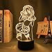 DxD Koneko Toujou LED Night Light for Bedroom Decor Nightlight Birthday Gift Anime 3D Lamp Koneko Toujou High School DxD
