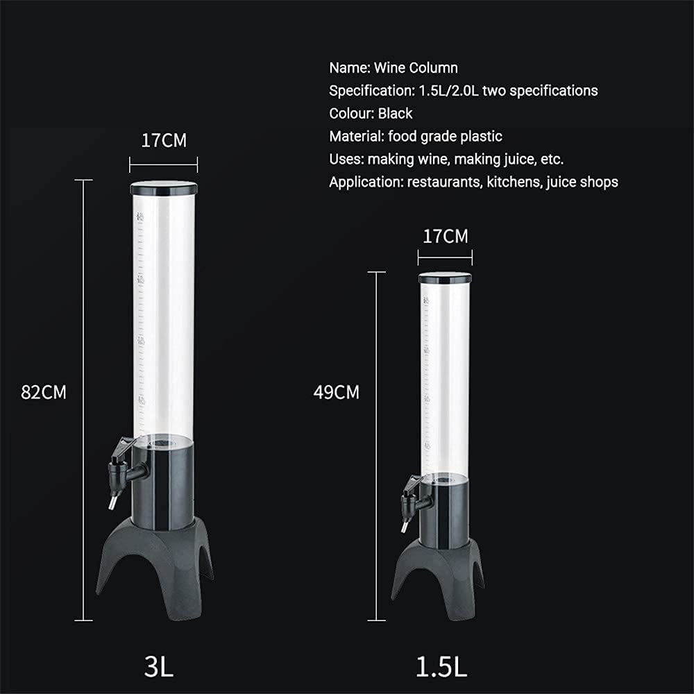 MU Bierturm, Bierfass Spenderer Bierturm Xxl Getränke Amp; Getränkespender Mit Tap 1.5/2.0 Liter Für Partybar-Zubehör,5L.