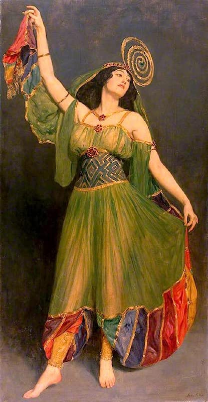 Peinture Chu Chin Chow John Collier pour habiller un grand mur vide de salon 60x90