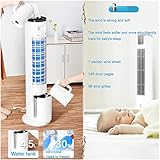BeiLiHe Evaporative Air Cooler, 43'' Cooling Fan with 60° Oscillating, Humidifying, Removable Water Tank, Filter, Ice Packs, Remote Control, 3 Speeds, 12H Timer, Personal Swamp Cooler, White - Image 5