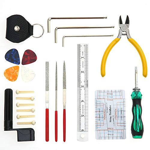 Guitar Repairing Tool Kit 26Pcs With Carry Bag For Guitar Ukulele Bass Mandolin Banjo #TOP2