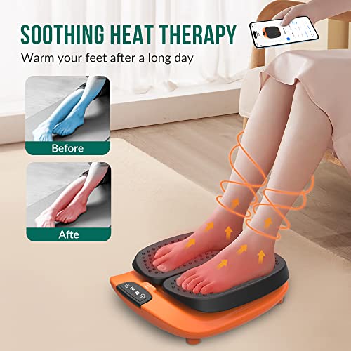 Snailax Vibration Foot Massager With Heat, App Control, Adjustable Vibration Electric Foot Massager Machine For Circulation, Plantar Fasciitis, Pain Relief, Remote Control #TOP3