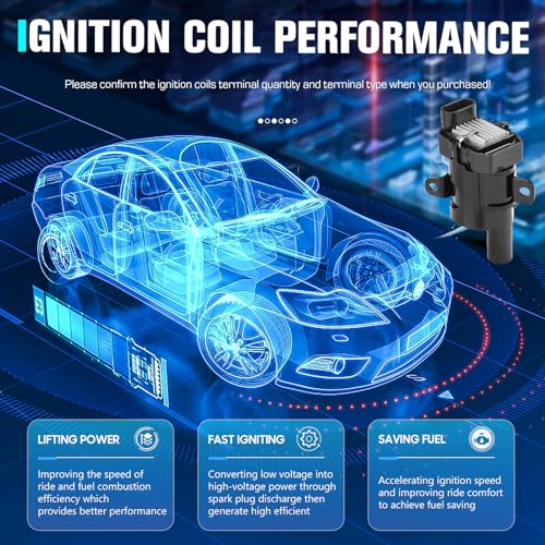 image for HuaZoon Set of 8 Ignition Coil and 8 Iridium Spark Plug with 8 Wire se