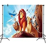 【Suministros Fiestas Fotográficas】: llamativa pancarta fondo fiesta león simba se puede aplicar como decoración pared fiesta, pancarta al aire libre, decoración puerta del garaje patio, fondo foto cumpleaños y pared firma, ideal para los niños.