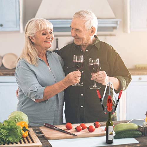 Wine Bottle Double Lever Hand Corker, For Standard Wine, Belgian Beer, And Synthetic Plastic Corks, With 20 Count Wine Corks #TOP5