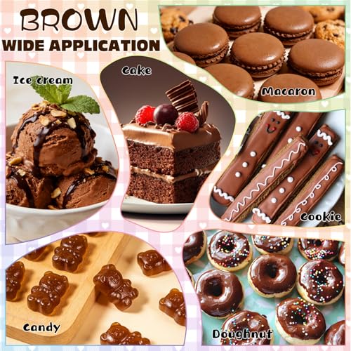 Image of Brown Natural Food Coloring - 50ml Plant Based Food Dye, No FD&C & Artificial Dyes, Gluten-Free, Food-Grade, Vibrant Liquid Colors for Icing, Baking, Cake Decorating, Frosting, Fondant, Slime - 1.69 Fl.Oz Bottles
