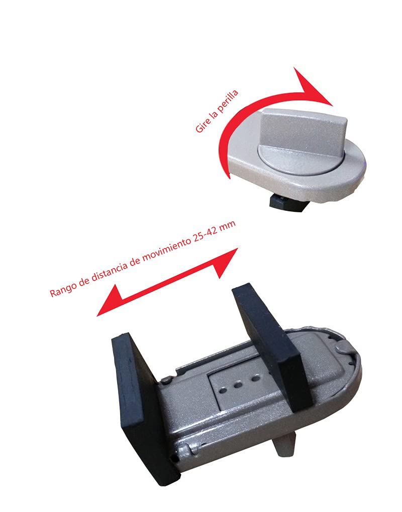 4 Pack Cerradura de seguridad para ventana corredera ajustable, puerta corredera ajustable, protección para niños, cerradura de seguridad para ventanas