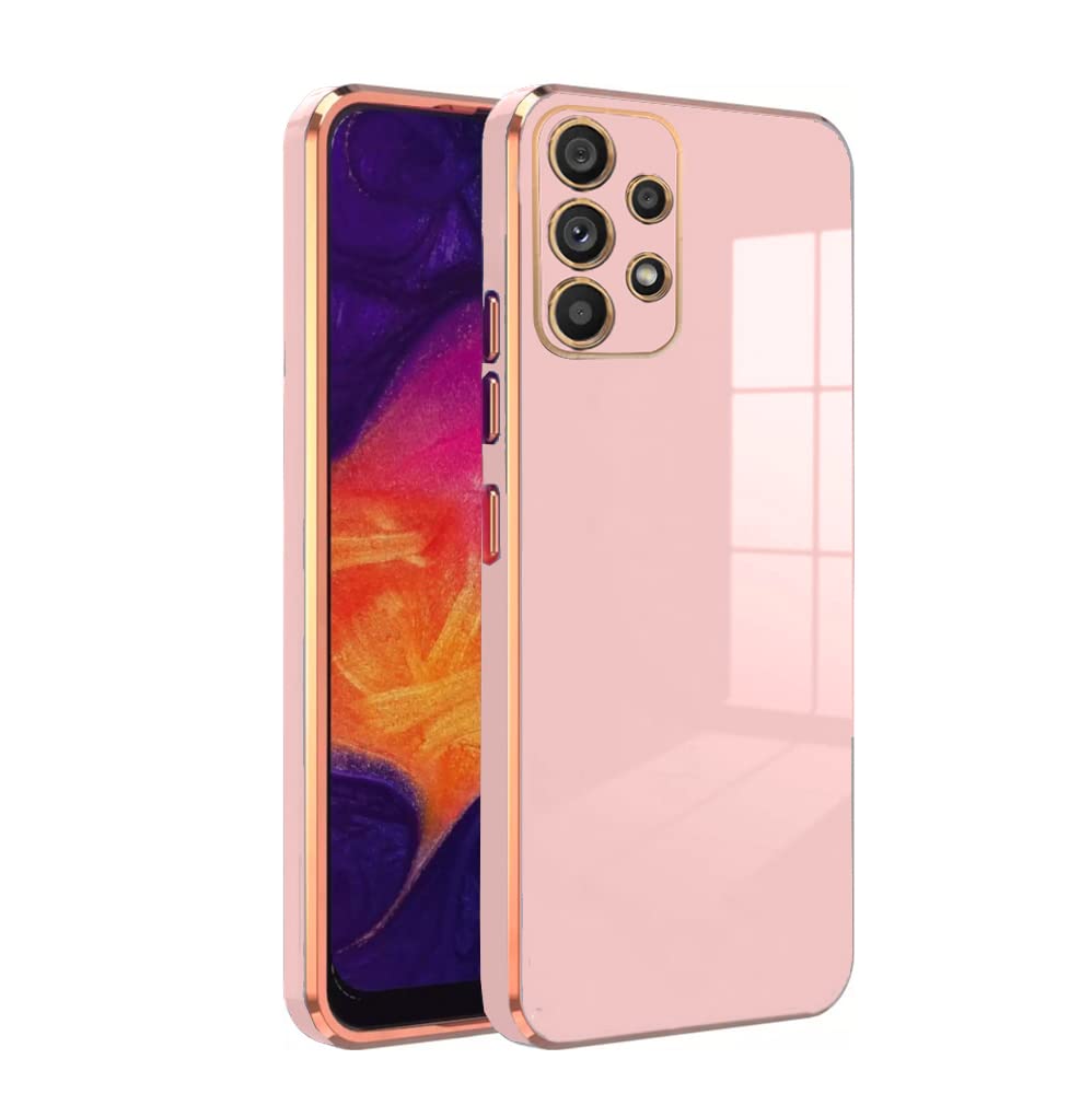 KARWAN®️ Luxury 6D Chrome Back Cover Case Compatible for Samsung Galaxy A23 4G |Slim Shockproof Soft TPU | Raised Lips Protection | Camera Protection | Stylish Back Case and Cover |-Pink (B0BSV6RKTS) Amazon Price History, Amazon Price Tracker