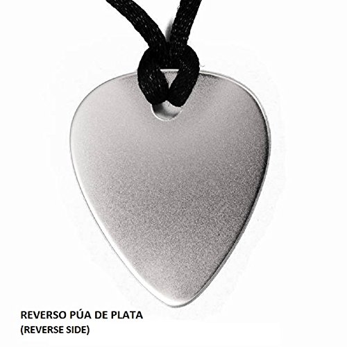 Médiators de Argent. Suspension trou Médiator de guitare argent de ley- diseño- (Stratocaster) - Les Beatles, Paul McCartney, John Lennon, RIngo Starr, George Harrison Médiators de Argent. Suspension trou Médiator de guitare argent de ley- diseño- (Stratocaster) – Image 3