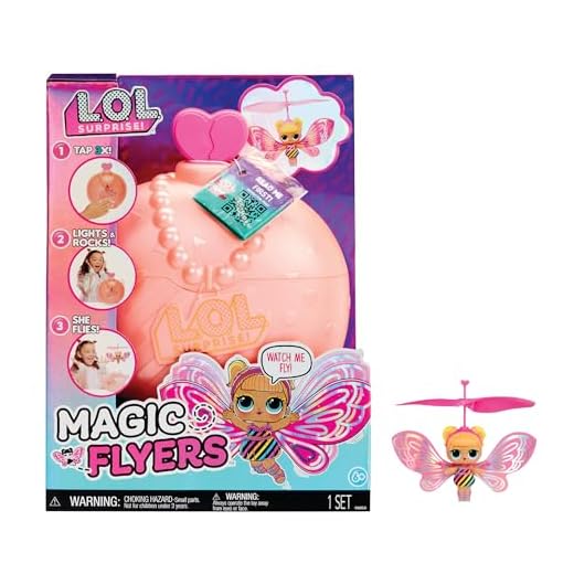 L.O.L. Surprise! Magic Flyers - Flutter Star - Muñeca voladora que se guía con la mano - coleccionable con unboxing en botella táctil - óptima para niñas a partir de 6 años