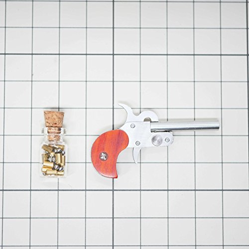 woobud Mini Single Tube Miniature Derringer 2mm Pinfire Model with Bullet Shell for Collection