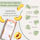 for you clear vegan protein hydrolysate – | Erfrischender Eiweiß-Drink mit Erbsenprotein | Vegan, laktosefrei, fettfrei & zuckerarm | Pfirsich-Eistee Geschmack (360g, Pfirsich-Eistee)