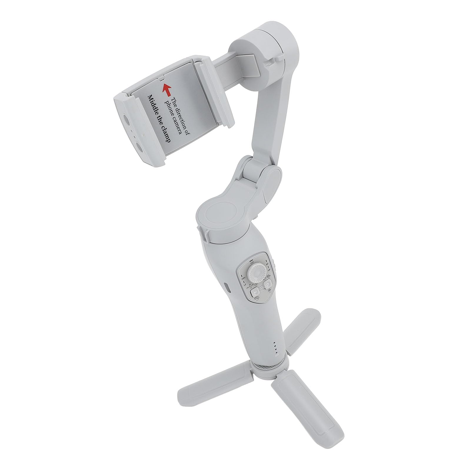 RiToEasysports 3-osiowy Stabilizator Telefonu, Stabilizator Antypoślizgowy do Vloga z Modułem Automatycznego śledzenia Twarzy AI do Nagrywania Wideo