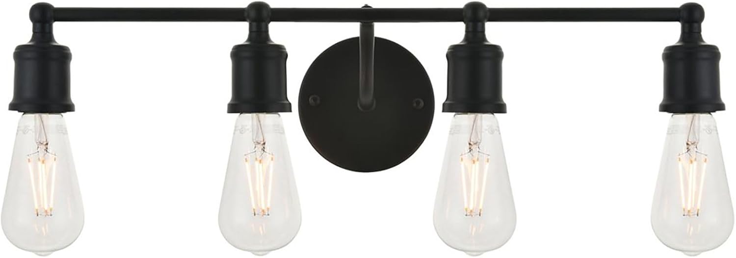 Elegant Lighting Living District Indoor Modern Home Decorative Bright Ceiling Serif 4 Light Black Wall Sconce