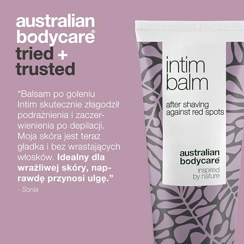 Australian Bodycare Intim Balm, 100ml | Odżywczy balsam po goleniu do okolic intymnych | Zapobiega zaczerwienieniu, wrastaniu włosków, podrażnieniom po goleniu | Z 100% Olejkiem z Drzewa Herbacianego