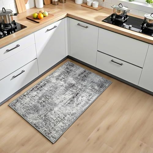 Tapete decorativo moderno gris oscuro 2x3 miniatura 3