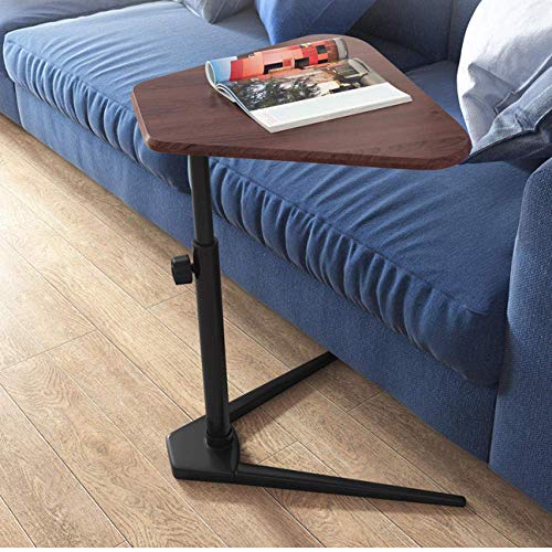 WEWE Low Carbon Steel Coffee Table with Brown MDF Height Adjustable De WEWE Low Carbon Steel Coffee Table with Brown MDF Height Adjustable De