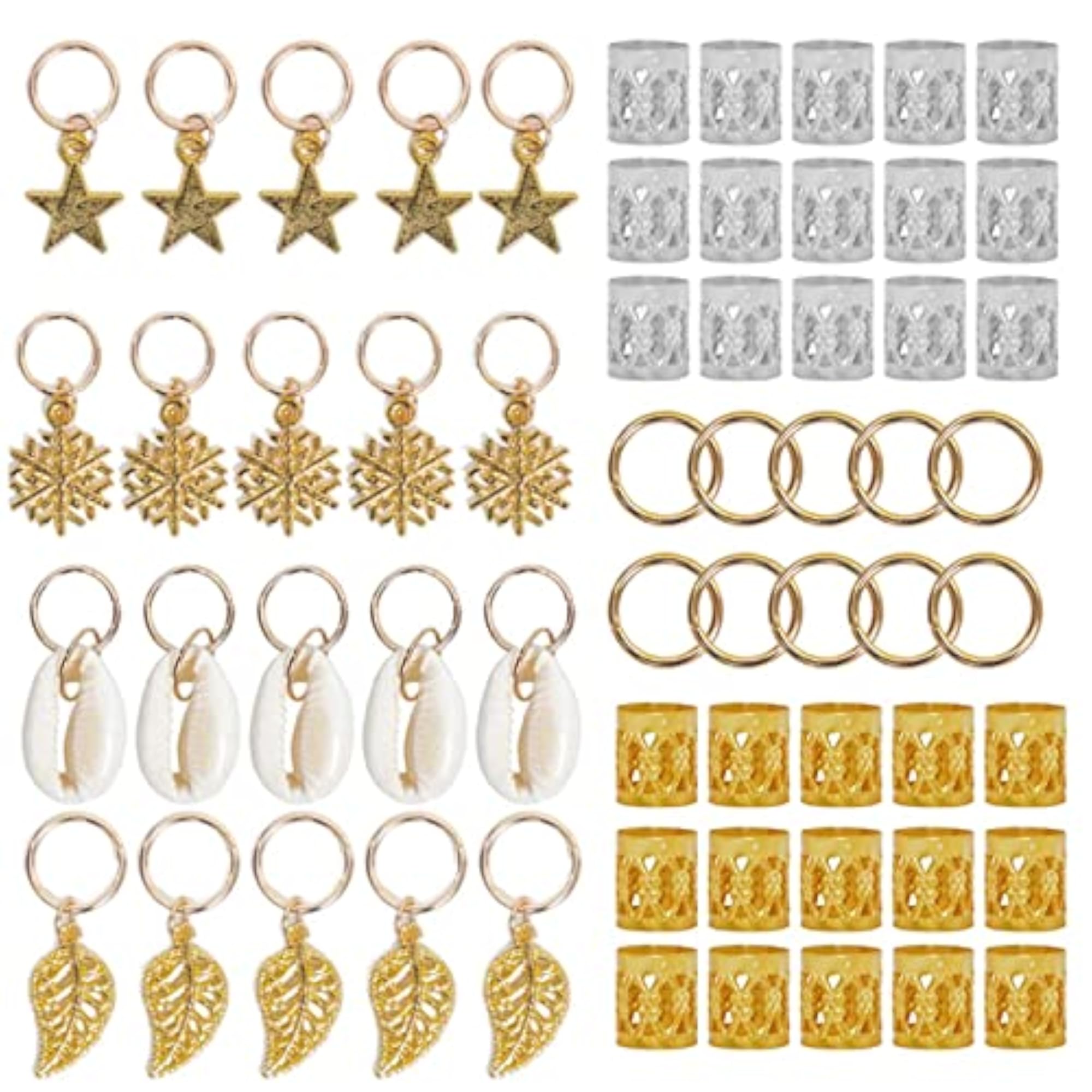 5x80 Pieces Hair Braiding Beads for Women
