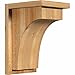Ekena Millwork COR08X10X14HUN01RWR 8"W x 10"D x 14"H Huntington Rough Sawn Corbel w/Backplate, Western Red Cedar