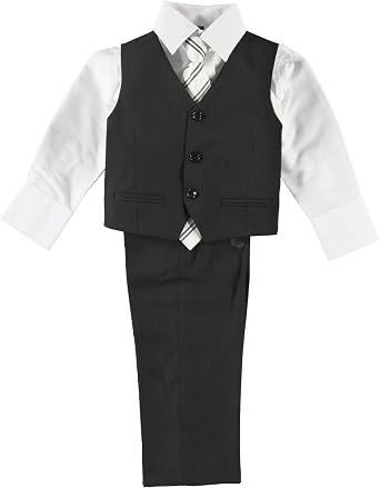 Amazon.com: Conjunto de ropa de vestir formal de 5 piezas de estilo clásico  para niño : Ropa, Zapatos y Joyería
