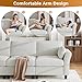 Legend Vansen Modular Sectional Sofa,7 Seat Comfy Sectional Couch with Storage Space, Curved Armrests,Memory Foam,Convertible U Shaped Sofa Couch for Living Room,Apartment (Cream, Sofa Type-4)