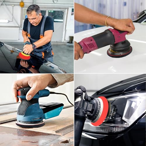 BCENG 4 Stück Filz Polierpad 125mm Polierfilz Wollfilz Polierscheiben Kompatibel Bosch & Exzenter Polieraufsatz Polierfilz Wollfilz Polierscheiben Zubehör für Autopolitur Auto KorkböDen usw