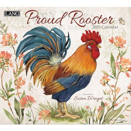 Langproudrooster2025wallcalendar25991001936  Urban Country Home Decor Lang proud rooster 2025 wall calendar 25991001936  urban country home decor