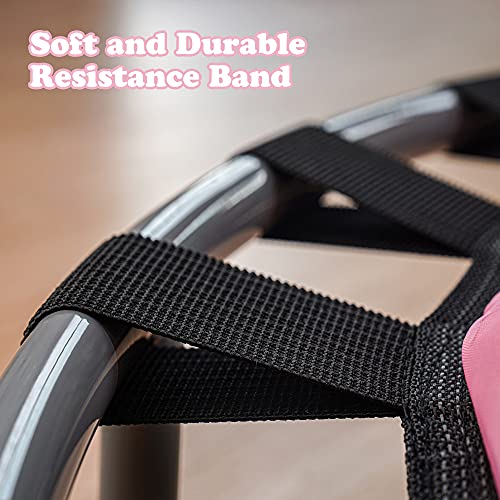 Pelpo 36"/38" Mini Trampoline For Kids With Foam Handle, Toddler Trampoline With Silent Resistance Band, Small Indoor Trampoline For Toddlers Age 2-8, Safe Exercise Trampoline To Burn Off Energy, Pink #TOP5