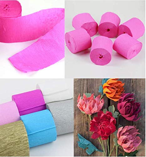 Crepe Paper Streamer,Party Supplies, 10 Rolls Crepe Paper Streamers for Wedding Ceremony Various Large Festivals Halloween Christmas Decoration - Item Size: 1.8 Inch × 82 Feet (White, 82 Feet)
