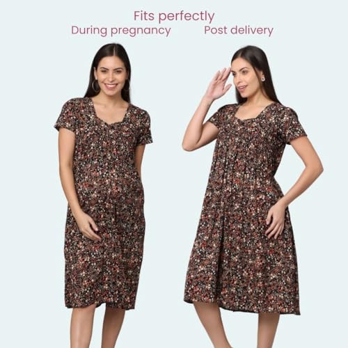 Image of Morph Maternity | Maternity Dresses for Women | Fits During Pregnancy & Post Pregnancy | Back Tie to Adjust