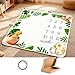 JIX SDFFAY Baby Monthly Milestone Blanket Dinosaur Newborn Month Blanket for Boy & Girl, Personalized Baby Shower Age Photo Photography Backdrop with Growth Prop Frame 45x40 Inches