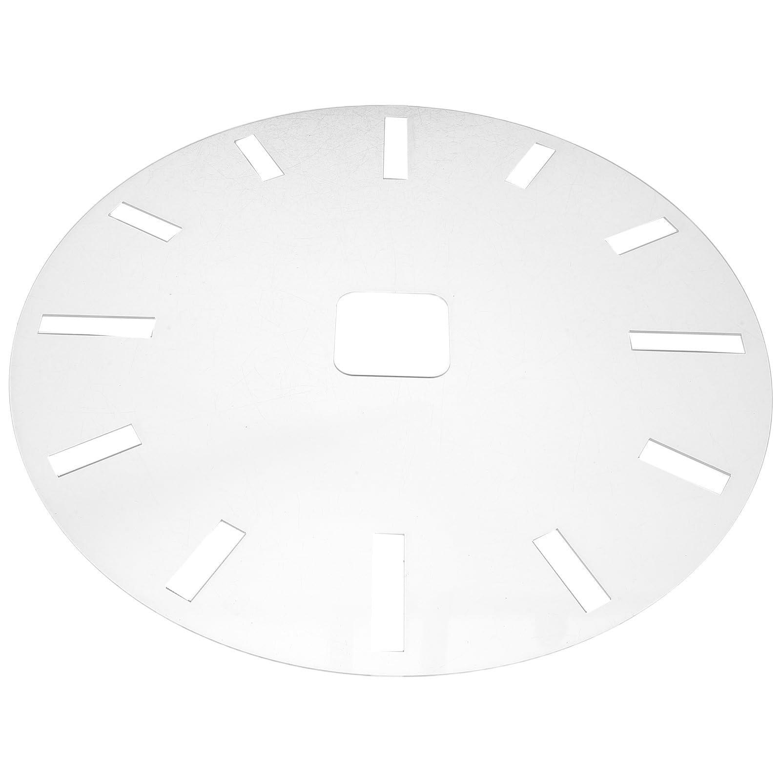 Reloj de acrílico con números romanos hecho con plantilla resistente para enrutador de madera