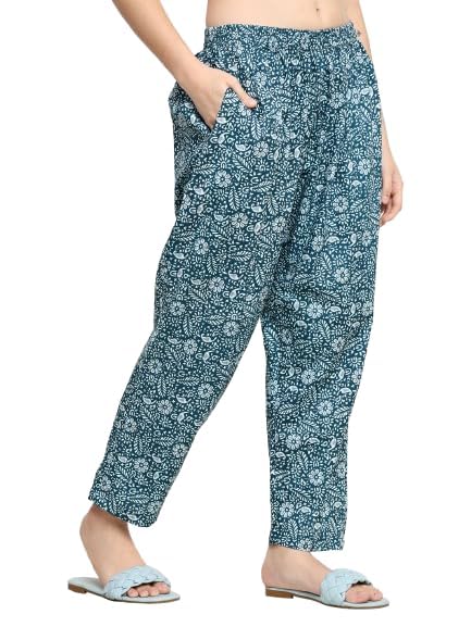 Image of Cotton Printed Co-Ord Set for Women - Nightwear Pajama Set with Pockets | Soft & Breathable Two-Piece Outfit for Sleep & Lounge