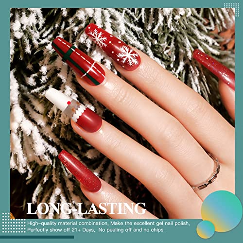 RSTYLE UV Gel Nagellack, 10 PCS Grün Rot Lila Shellac Nagellack LED Gellack Farben Set 5ml Soak Off Nägel Farbgel Kit – Bild 3