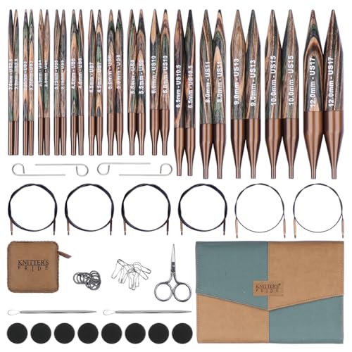 Image of Knitter's Pride Terra Grande Interchangeable Needle Set 4 inch inch(10cm) - 14 US Sizes (2.5 to 17)
