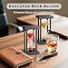 Sand Timer 15 Minute, Wooden Stand Hourglass Sand Clock 15 Min, Antiguo Reloj De Arena, Large Unique Hour Glass Sandglass for Home Desk Office (Red)