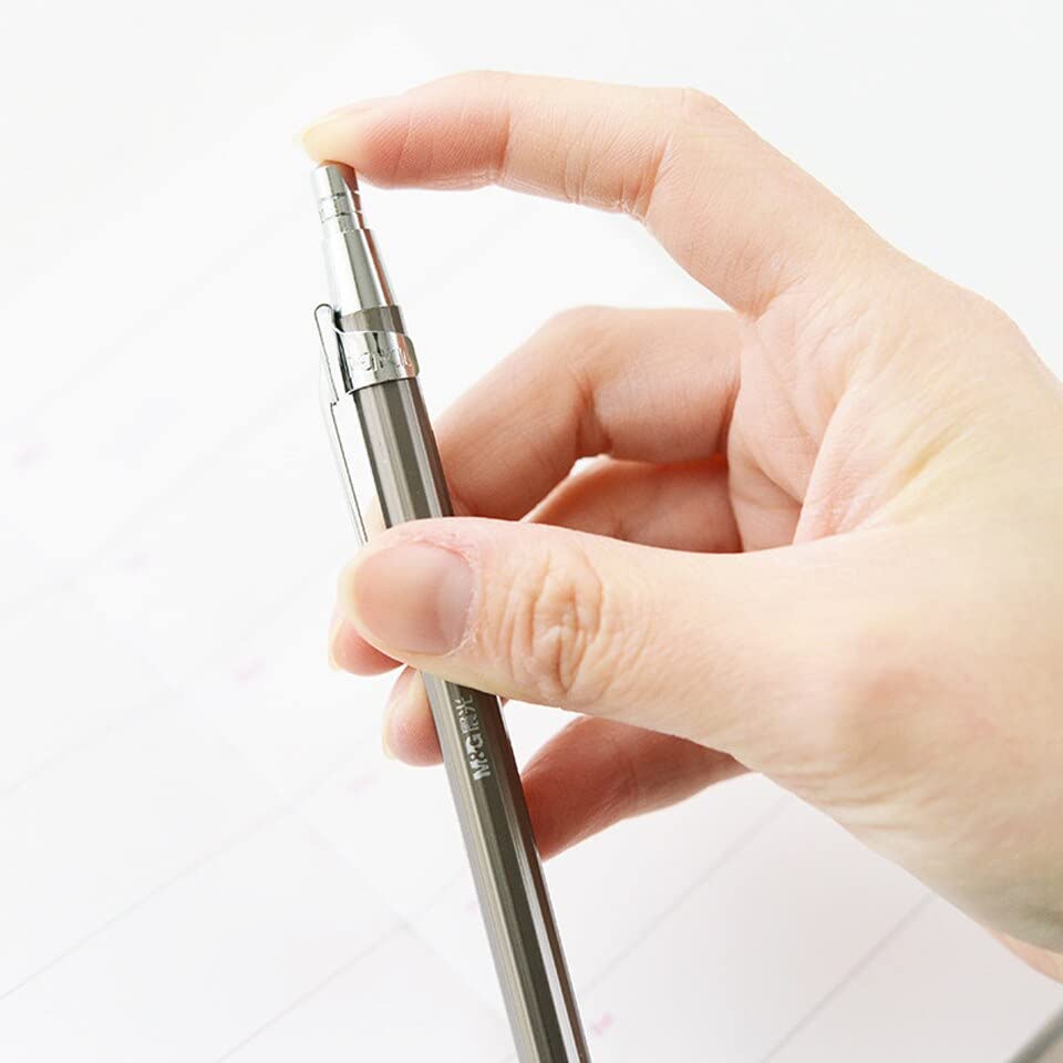 Ołówki metalowe Ołówek automatyczny 0,5/0,7 mm Ołówek automatyczny do profesjonalnych materiałów malarskich Wyślij 2 wkłady 2 szt./partia (2 szt.) (2 szt.)