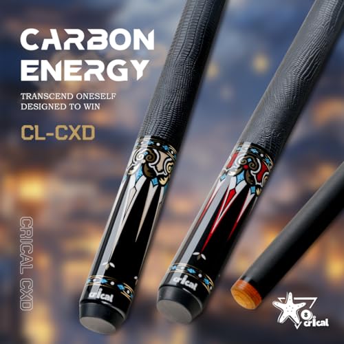 CRICAL Carbon Fiber Pool Cue with 12.5mm Pro Taper Low Deflection Shaft by CRICAL - Used condition - Image 2