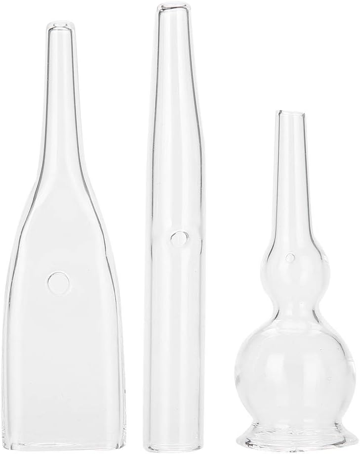 3PCS Glass Pipes for Blackhead Removal Vacuum Glass Tube Face Cleanser Beauty Machine Vacuum Accessories Blackhead Removing Kit Tool Set