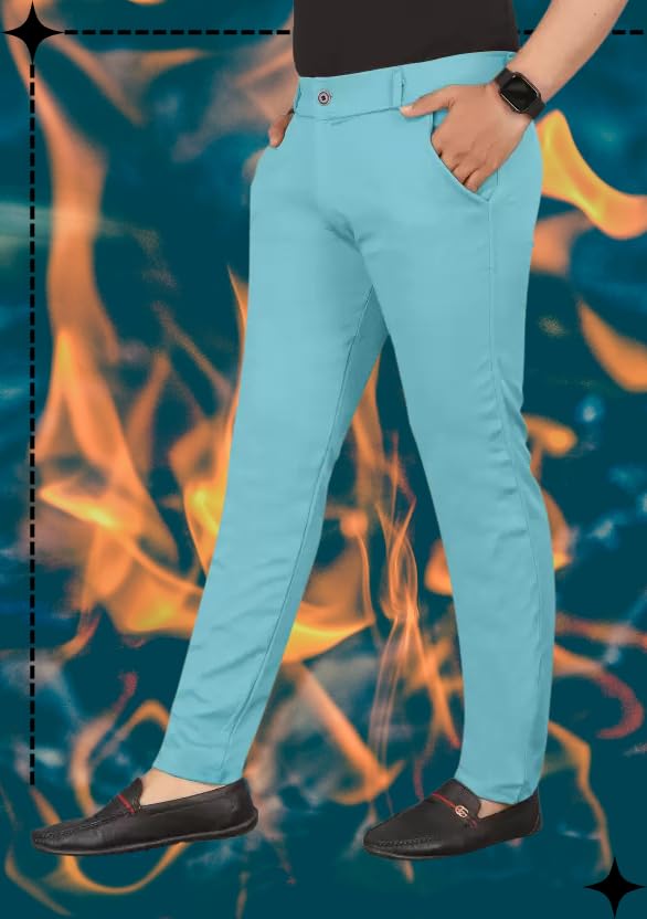 Image of Men's Slim Fit Casual Chinos Pants Stretch Cotton Trousers with Flat Front, Comfortable Everyday TS K023 Parent