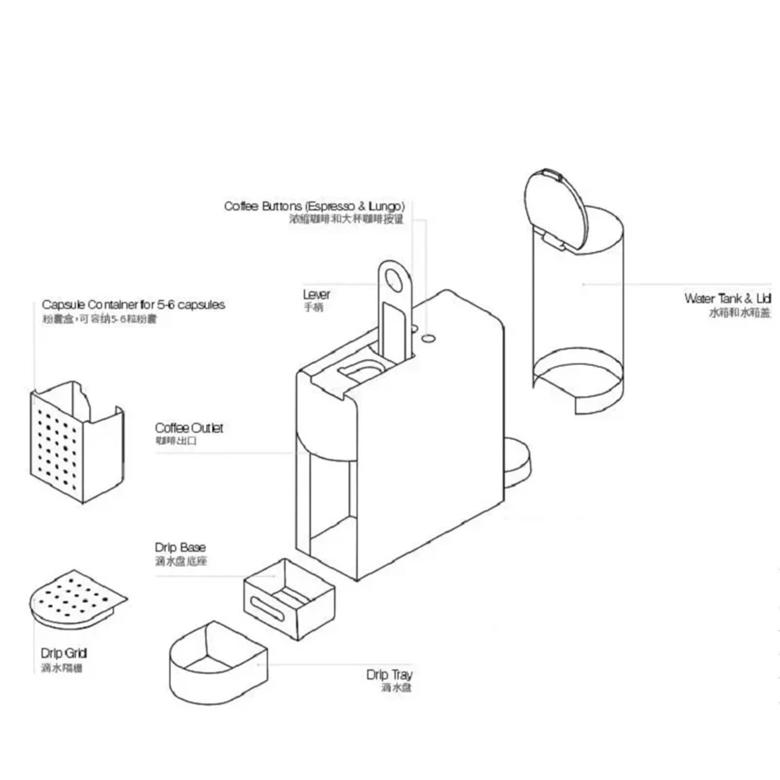 Compatibile Con Essenza, Compatibile Con NESPRESSO, Mini C30 RICAMBIO Vassoio Raccogligocce/Contenitore For Capsule Mayo(SETC)