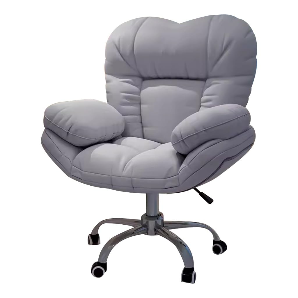 Chaise de bureau inclinable gris clair avec assise Canapa Lazy