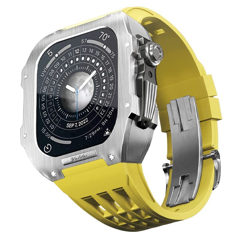 Bracelet Apple Watch acier inoxydable antichoc pour éviter les rayures sur écran 45mm