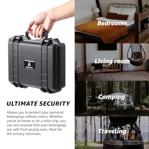 INFINITKIN Smell Proof Box, Large Airtight Storage Box with Combination Lock – Waterproof & Durable Smell Proof Container for Travel & Home, Great Gift Choice - Image 6